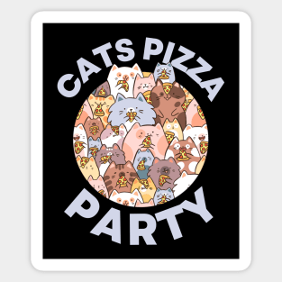 Cats Pizza party Sticker